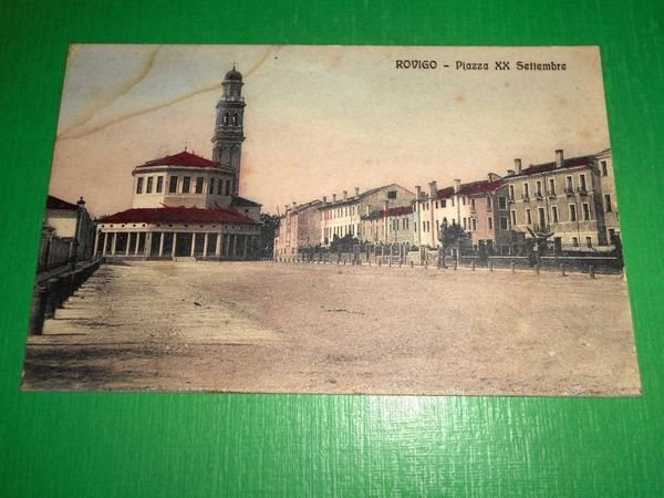 Cartolina Rovigo - Piazza XX Settembre 1920 ca