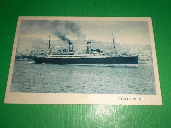 Cartolina Navigazione LLoyd Sabaudo - Grande Espresso Conte Verde 1940 …