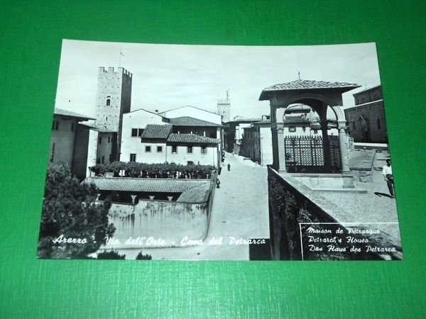 Cartolina Arezzo - Via dell' Orto - Casa del Petrarca …