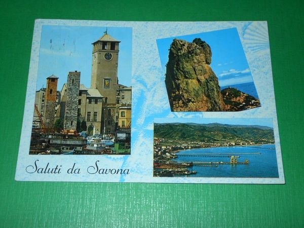 Cartolina Saluti da Savona - Vedute diverse 1972