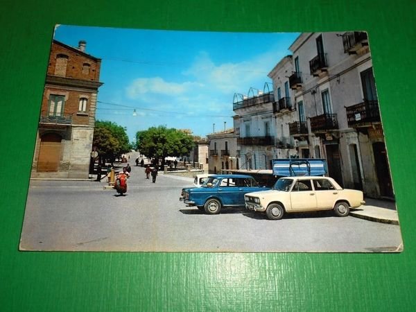 Cartolina Casalnuovo Monterotaro - Piazza Plebiscito - Corso Umberto 1976