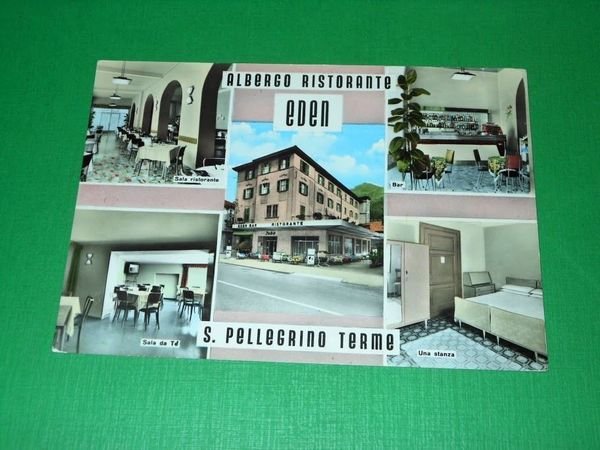Cartolina S. Pellegrino Terme - Albergo Ristorante Eden - Vedute …