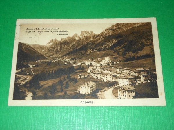 Cartolina Cadore - Panorama 1923