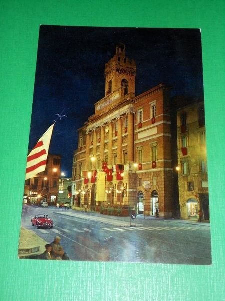 Cartolina Foligno - Il Comune Notturno 1971