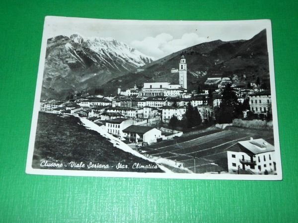 Cartolina Clusone - Valle Seriana - Panorama 1956