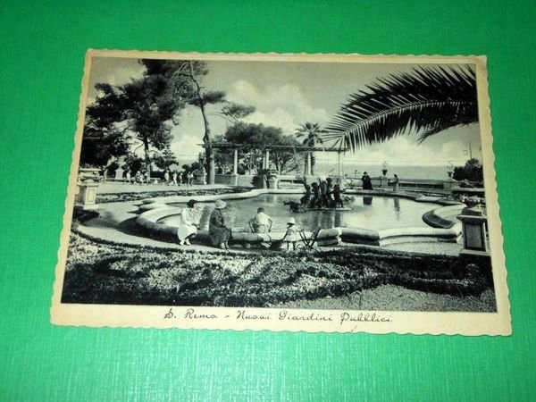 Cartolina San Remo - Nuovi Giardini Pubblici 1938