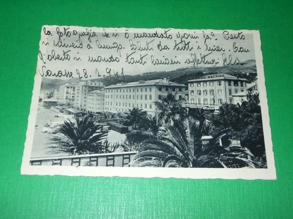 Cartolina Varazze - Albergo Delfino 1941