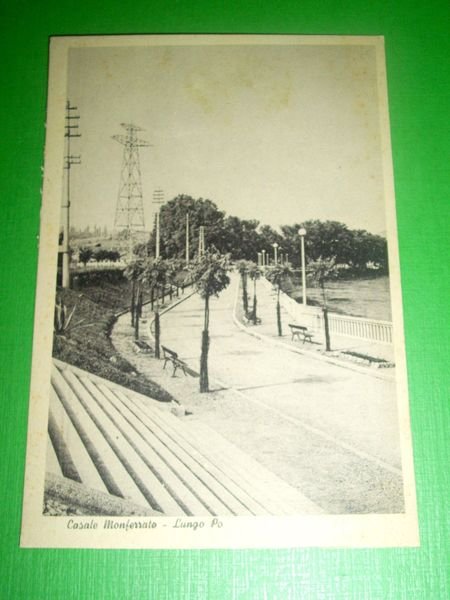 Cartolina Casale Monferrato - Lungo Po 1940 ca (b5164) | Immagine principale