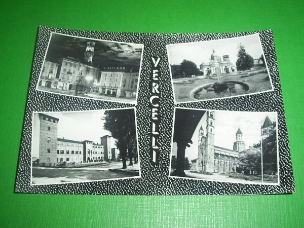 Cartolina Vercelli - Vedute diverse 1955 ca