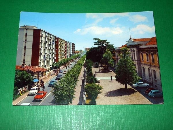 Cartolina Vigevano - Corso Milano - Ospedale Civile 1965