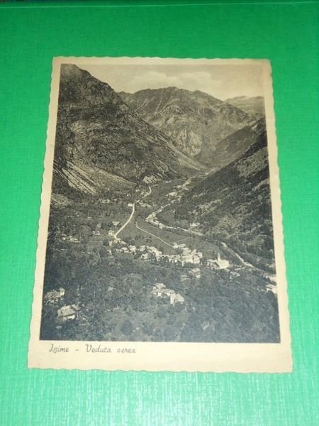 Cartolina Issime - Veduta aerea 1947