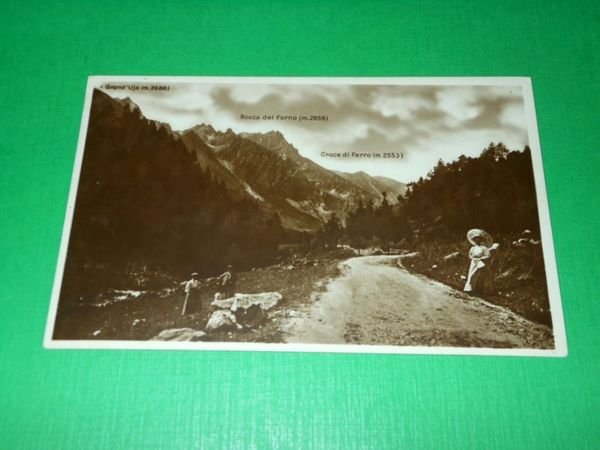 Cartolina Usseglio - Strada di Margone 1935 ca