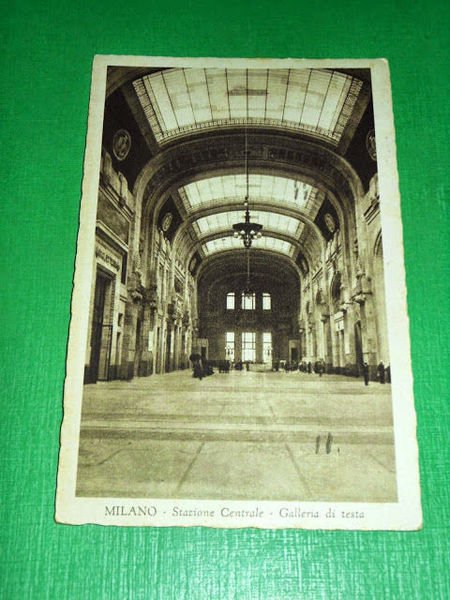 Cartolina Milano - Stazione Centrale - Galleria di testa 1937 …