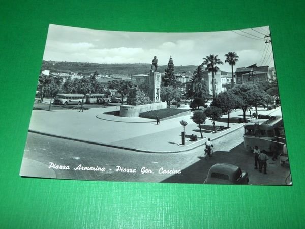 Cartolina Piazza Armerina - Piazza Gen. Cascino 1960