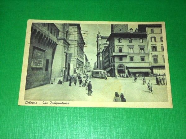 Cartolina Bologna - Via Indipendenza 1943