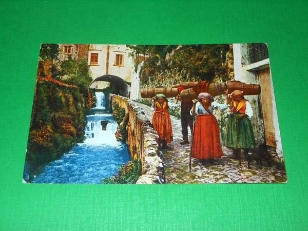 Cartolina Amalfi - La Valle dei Mulini - Portatrici di …