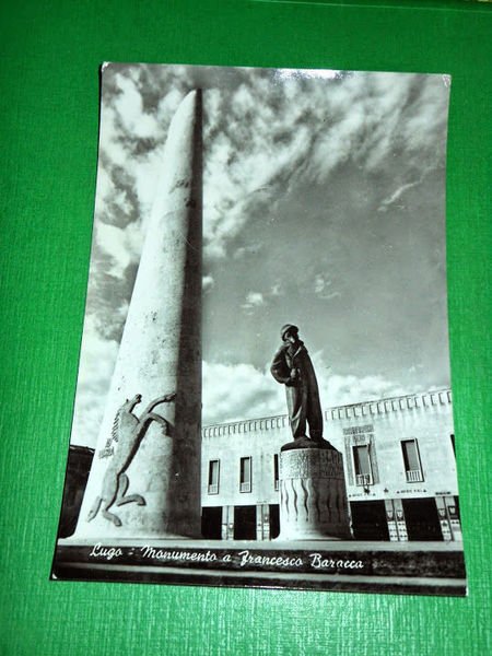 Cartolina Lugo - Monumento a Francesco Baracca 1961