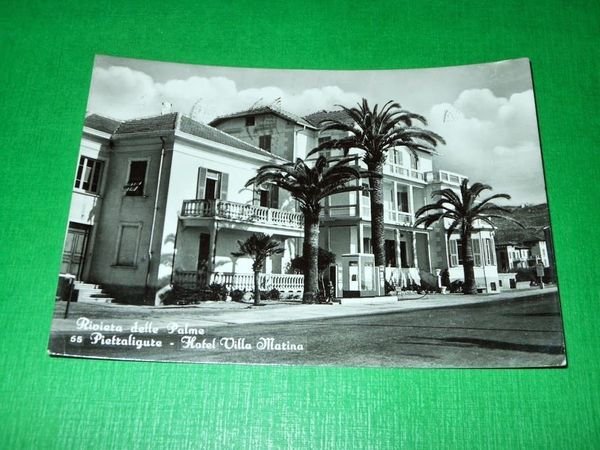 Cartolina Pietra Ligure - Hotel Villa Marina 1957