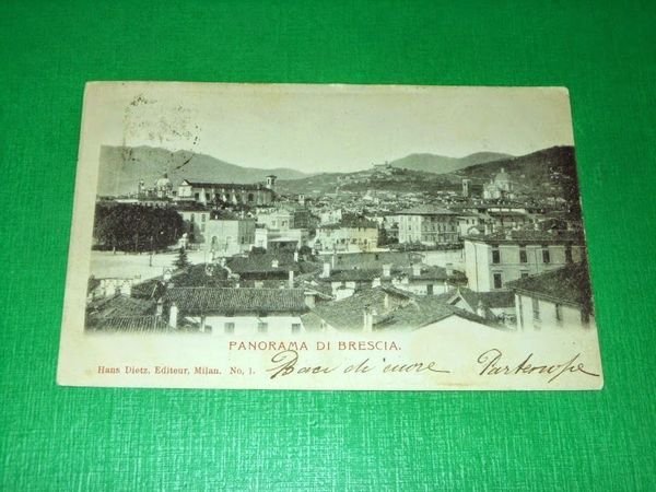 Cartolina Brescia - Panorama 1901