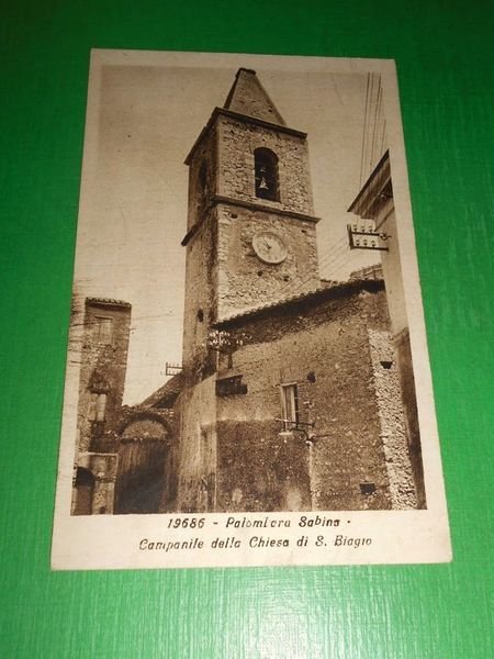 Cartolina Palombara Sabina - Campanile della Chiesa di S. Biagio …