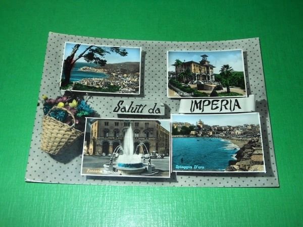 Cartolina Saluti da Imperia - Vedute diverse 1958 | Immagine principale