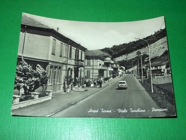 Cartolina Acqui Terme - Viale Turchino - Pensioni 1962