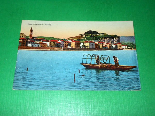 Cartolina Lago Maggiore - Arona - Scorcio panoramico 1937 | Immagine Gallery 1