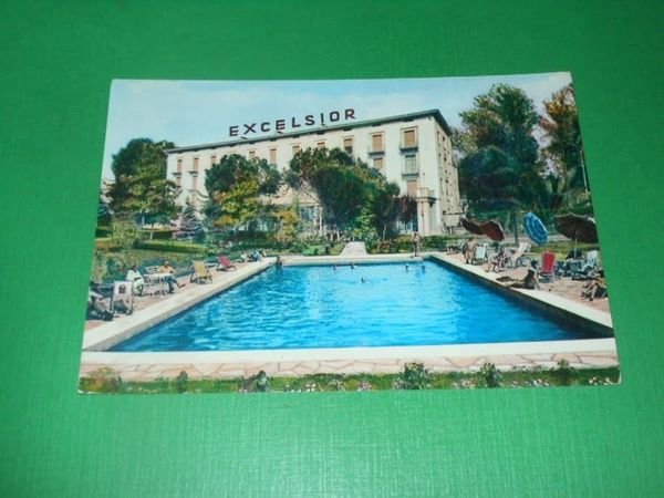 Cartolina Abano Terme - Hotel Terme Excelsior - Piscina Termale …
