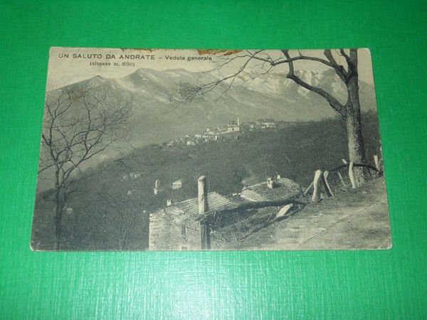 Cartolina Un saluto da Andrate - Veduta generale 1915