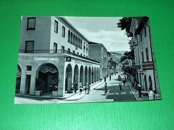 Cartolina Varzi - Via P. Mazza 1958