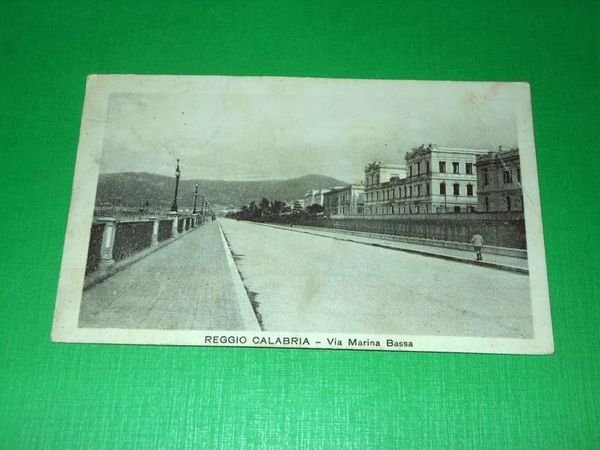 Cartolina Reggio Calabria - Via Marina Bassa 1931