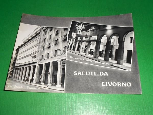 Cartolina Saluti da Livorno - Vedute diverse 1960 ca