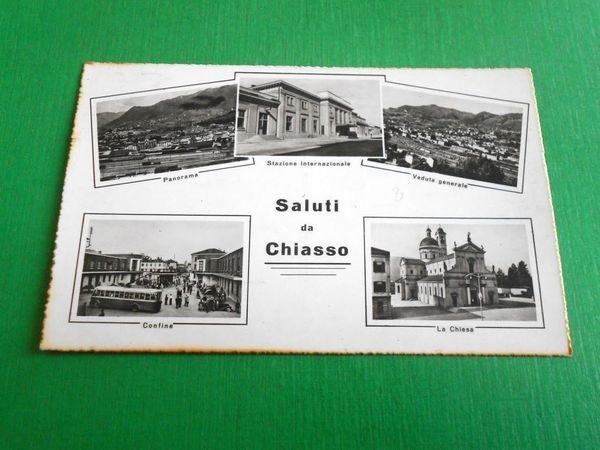 Cartolina Saluti da Chiasso - Vedute diverse 1953