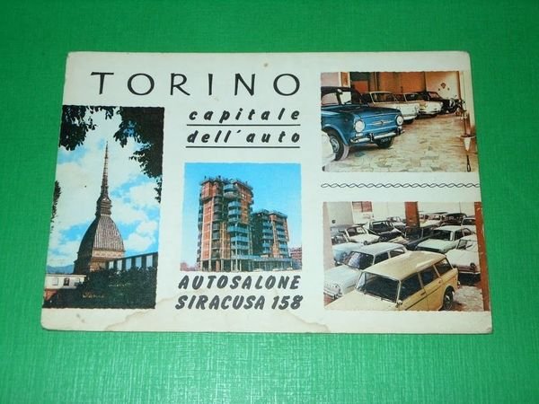 Cartolina Torino - Autosalone Siracusa 158 - Vedute diverse 1966