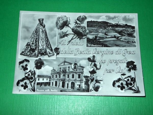 Cartolina Santuario di Crea Monferrato - Vedute diverse 1965