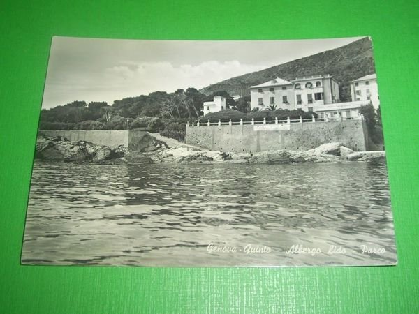 Cartolina Genova Quinto - Albergo Lido - Parco 1945 ca