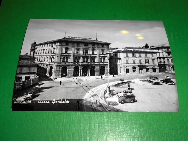 Cartolina Cantù - Piazza Garibaldi 1955 ca