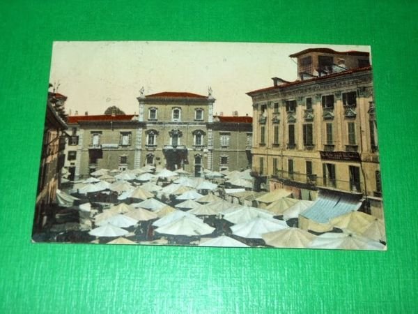 Cartolina Brescia - Piazza delle Erbe 1921