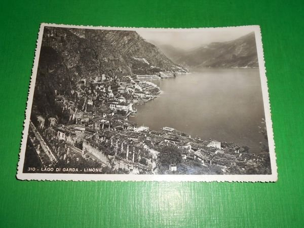 Cartolina Lago di Garda - Limone - Panorama 1947