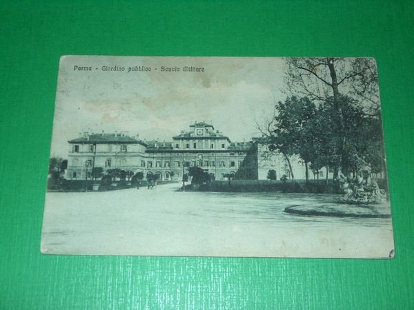 Cartolina Parma - Giardino Pubblico - Scuola Militare 1916
