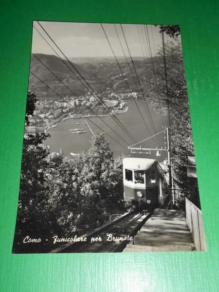 Cartolina Como - Funicolare per Brunate 1955 ca