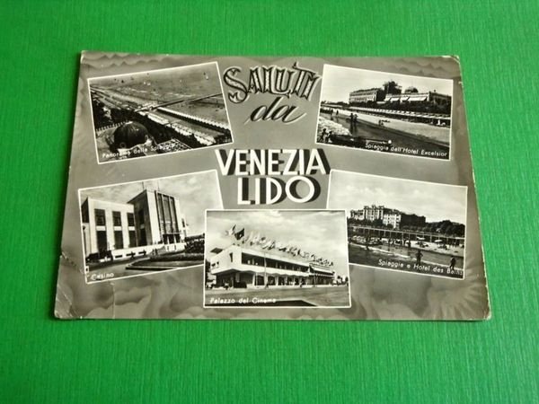 Cartolina Saluti da Venezia Lido - Vedute diverse 1960 ca