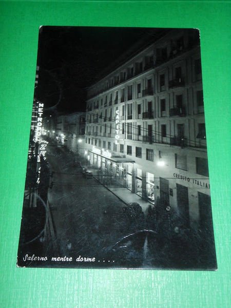 Cartolina Salerno mentre dorme . - Particolare 1954