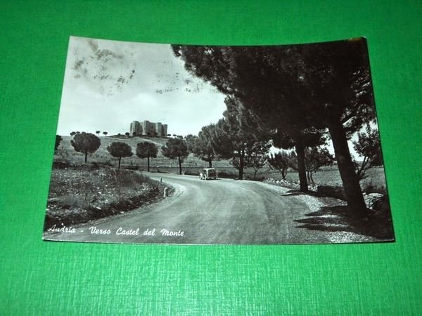 Cartolina Andria - Verso Castel del Monte 1956