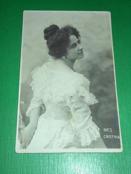 Cartolina Teatro Spettacolo - Attrice Ines Cristina 1910 ca