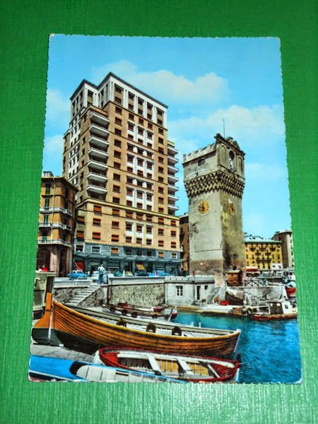 Cartolina Savona - Torre Leon Pancaldo e Grattacielo 1961