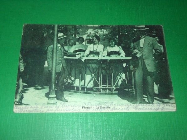 Cartolina Fiuggi - La Buvette 1920