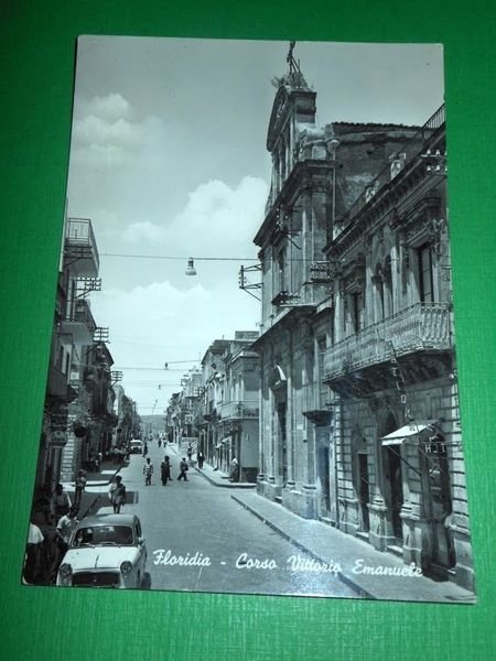 Cartolina Floridia - Corso Vittorio Emanuele 1965