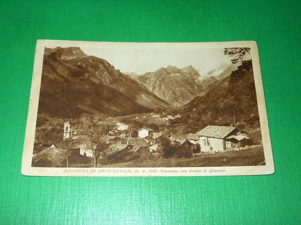Cartolina Pialpetta di Grosscavallo - Panorama con sfondo di ghiacciai …