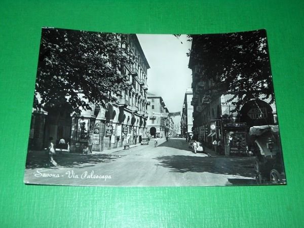 Cartolina Savona - Via Paleocapa 1954